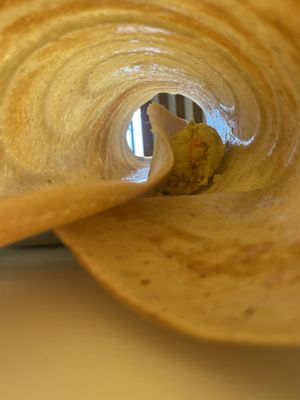 Inside. Dosa. Masala  at Saravanaa Bhavan in Seoul