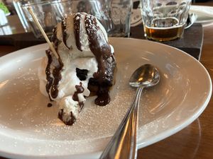 PLANT-BASED PRETZEL CRUSTED BROWNIE  at Beertown  in London