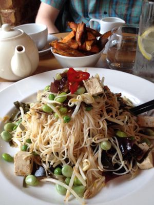 Tasty vegan Japanese noodle salad! at Wild Thyme in Norwich