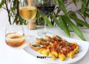 Pumpkin Gnocchi with tomato sage sauce at Meta House Art Cafe in Phnom Penh