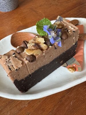 Brownie with walnuts   at Café St.Clair in Alvesta