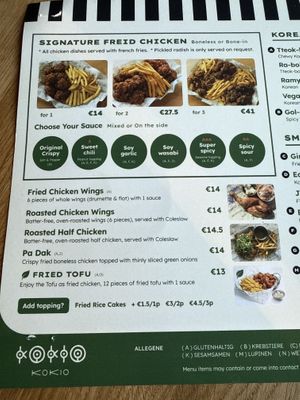 Menu inside. Fried tofu was so good  at Kokio in Berlin