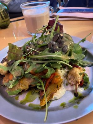 Bunte Waffel mit Chai Latte at Café Bauchgefühl  in Cologne