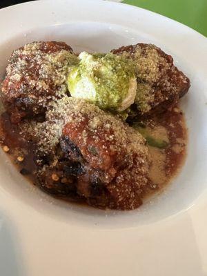 Angry meatballs- great texture and flavor  at Ittle Litaly in Coral Gables