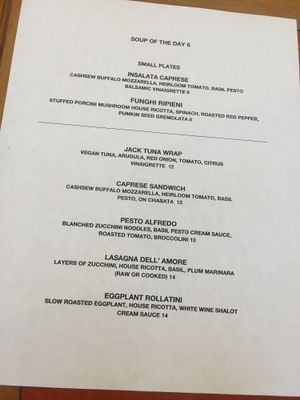 menu of new owner!!!! at Ittle Litaly in Coral Gables