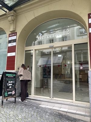 Entrance to Holmes Place. Green Up is inside in the rear.  at Green Up Salad Bar in Lausanne