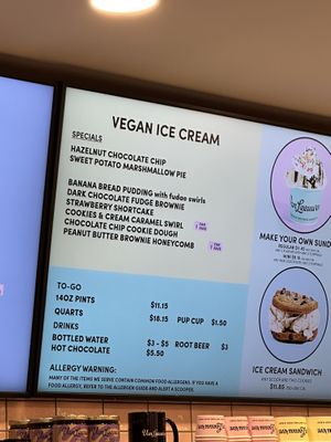Vegan options   at Van Leeuwen Ice Cream - Midtown East in New York City