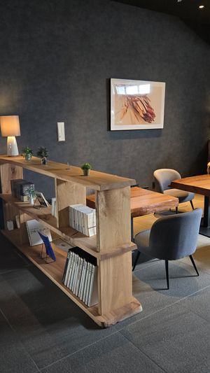 Interior at cafe SHU in Beppu