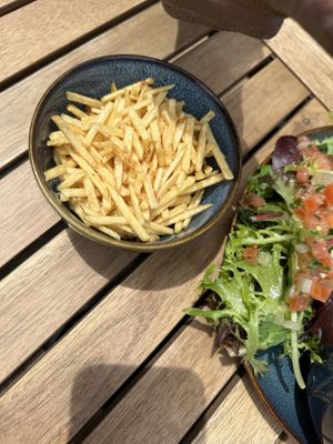 And fries   at Prosa Cafe in South Melbourne