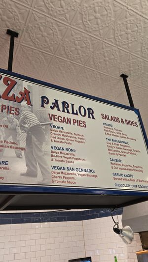 Menu at Driggs Pizza Parlor  in Brooklyn