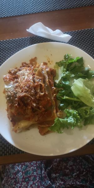 Vegan lasagna at Rango Vegan in Salvador