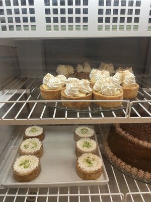 Desserts fridge  at Rango Vegan in Salvador