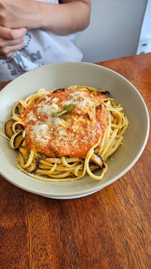 Spaguetti com Cogumelos. at Rango Vegan in Salvador
