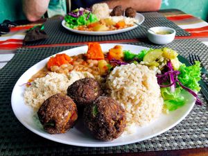 Plate of the day at Rango Vegan in Salvador