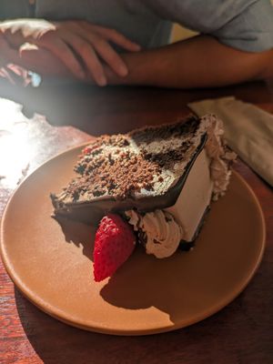 Chocolate cake at Rango Vegan in Salvador