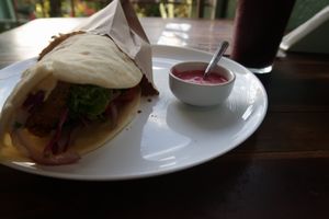 Falafel at Rango Vegan in Salvador