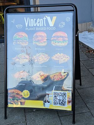 Menu outside at VINCENT in Munich