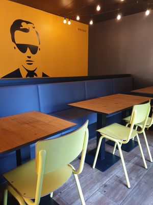 Inside seating at VINCENT in Munich