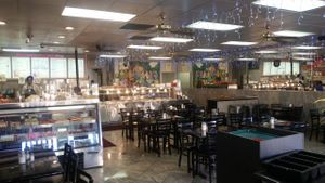 inside restaurant at New Rasbhog in Artesia