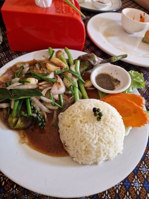 Eggplant Loklak at Khouch & Sarin in Kampot