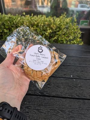 PB sandwich cookie at Stauf's Coffee Roasters in Columbus