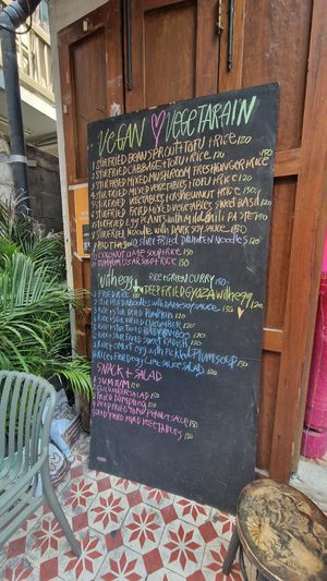 the menù at Studiyo bar in Bangkok