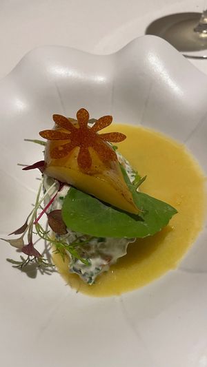Plant-based tasting menu   at Bahia in Balzan