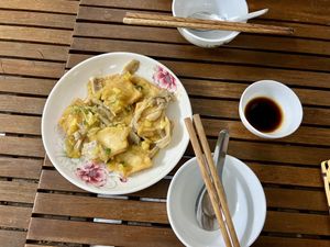 Tofu and mushroom in pineapple sauce?   at Yen Ninh in Dien Bien Phu