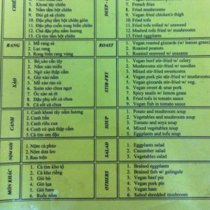 the menu, part 2 at Yen Ninh in Dien Bien Phu