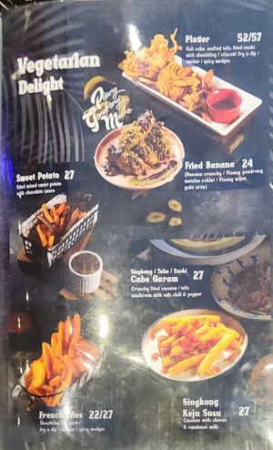 Vegetarian menu at C Code Coffee Tomang in Jakarta