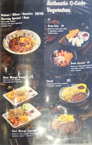 Vege menu at C Code Coffee Tomang in Jakarta