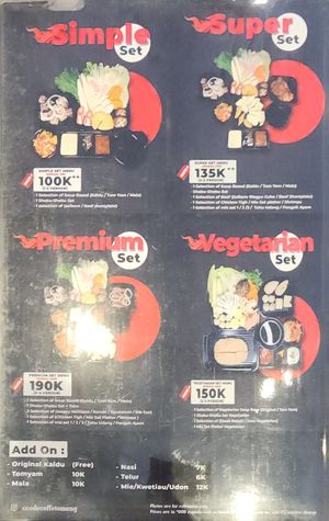 Set menu at C Code Coffee Tomang in Jakarta