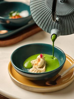 Spinach Soup at Phurr in Bangalore