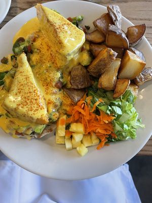 Vegan tofu Benedict   at Mis Raices in Bethlehem