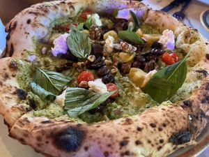 La Vegana spécial pizza  at Vasiniko in London