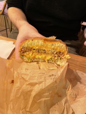 Green smash burger (Redefined Meat)  at Green Farmer's in Amsterdam