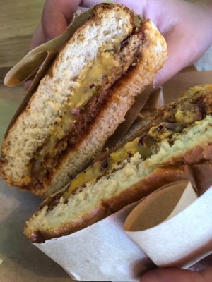 Cheese burger at Green Farmer's in Amsterdam