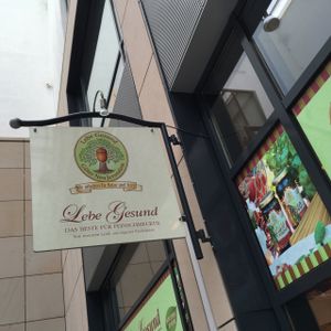 ";outside"; (inside train station) at Lebe Gesund in Mannheim