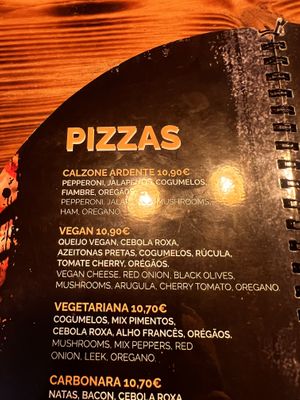 Vegan option  at Art Pizza in Nazare