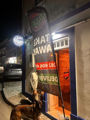 Outside  at Art Pizza in Nazare