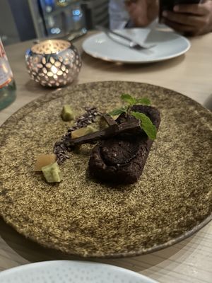 Chocolate avocado lime tartt  at Teatro Downtown in Manama