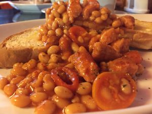 posh beans on toast at Jumping Bean in Durham
