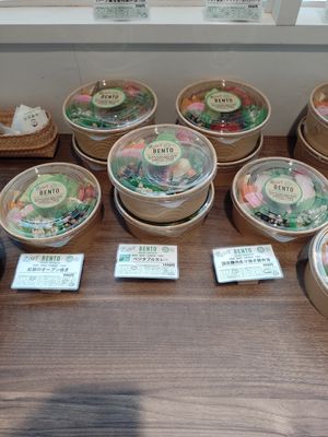 Take only the bento with the mark on vegan in thr middle. Rest is with meat or other omnivore stuff at Tenbusu Organic Market  in Naha