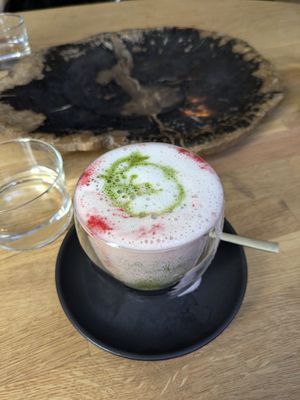 Raspberry Matcha at Spiral in Innsbruck
