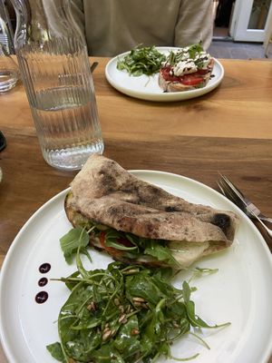 Panini und im Hintergrund das Bruschetta-Brot    at Spiral in Innsbruck