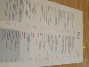 Menu at Lim Veggie Bistro in Ho Chi Minh City