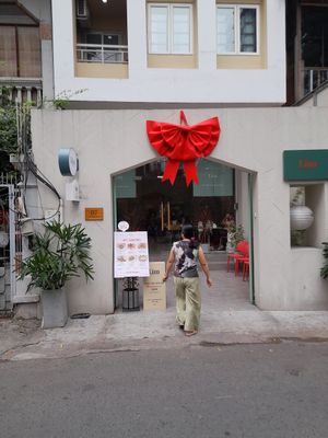 Outside at Lim Veggie Bistro in Ho Chi Minh City