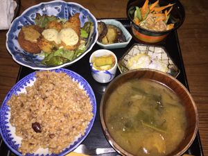 Vegetable set. Delicious! at Organic House Salute in Kyoto