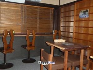 sitting arrangement at Organic House Salute in Kyoto