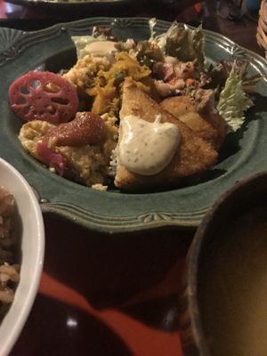 Lunch set at Organic House Salute in Kyoto